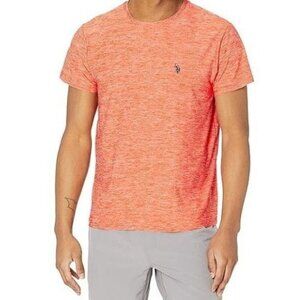 US Polo Assn Orange Moisture Wicking Crew Neck T-Shirt Men's XL NWOT Logo Tee